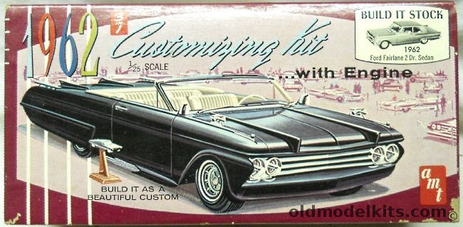 AMT 1/25 1962 Ford Fairlane 2 Door Sedan 3 in 1 Customizing Kit - Stock / Racing / Custom, K162 plastic model kit